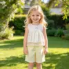 2 Piece Co-ord Set Girls Polka Dot & Lace Trim Outfit