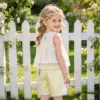 2 Piece Co-ord Set Girls Polka Dot & Lace Trim Outfit