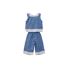Girls denim top and short set