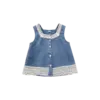 Girls denim top and short set