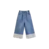 Girls denim top and short set