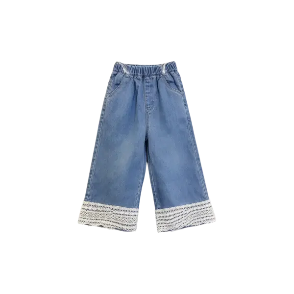Girls denim top and short set