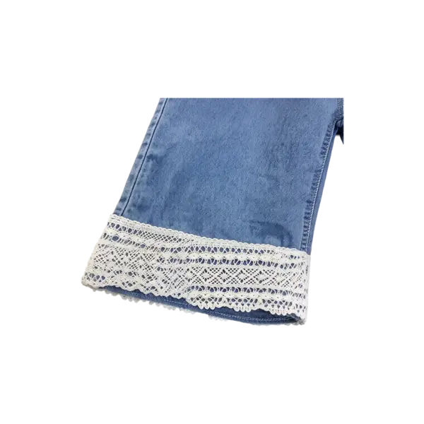 Girls denim top and short set